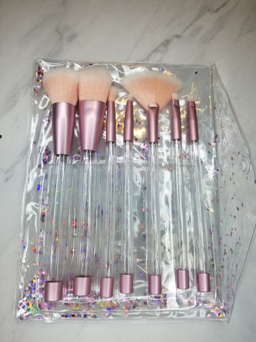 Pink Empty Makeup Brush Kit