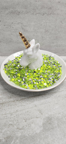 Neon Yellow Resin Rhinestones