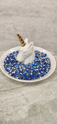 Neon Blue Resin Rhinestones