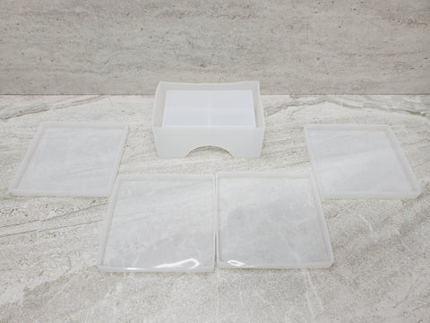 Square Coaster and Holder Mold Set