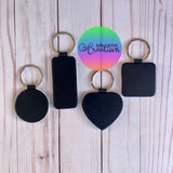 Single-Sided Faux Leather Sublimation Keychain Blanks