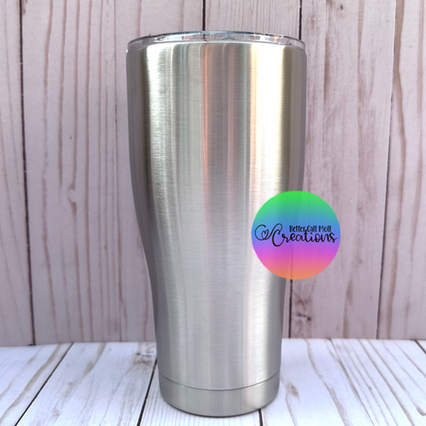 30oz Smooth Curve Stainless Steel Tumbler