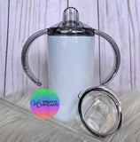 12oz Sippy with 2 Lids Sublimation Stainless Steel Tumbler Blank