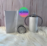 12oz Sippy with 2 Lids Sublimation Stainless Steel Tumbler Blank