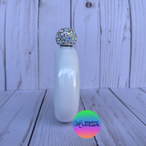 5oz Sublimation Shimmer Flask Blank with Rhinestone Screw Top