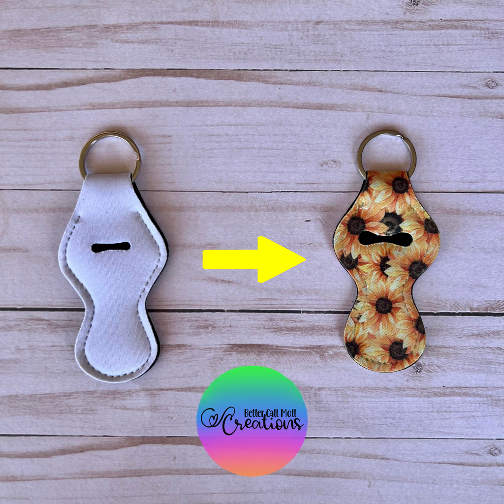 Sublimation Blank Lop Balm Holder Key Chain