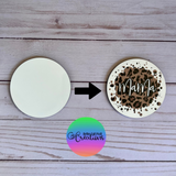 Sublimation Blank 3.5" Square or Round Coasters with Cork Back | MDF Coaster 10 Pack