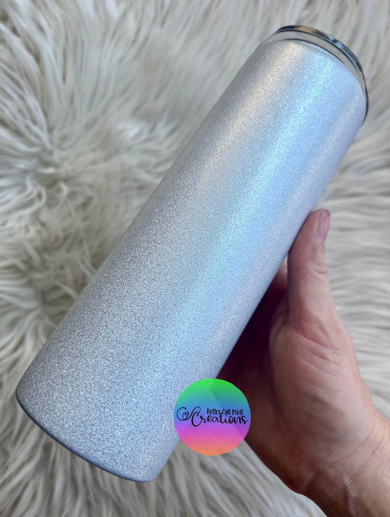 20 oz Straight WHITE ROUGH GLITTER Sublimation ready skinny tumbler RT –  ACC Sublimation Blanks & Designs