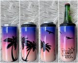 4-in-1-Can Cooler Sublimation Tumbler with Lids and Straw