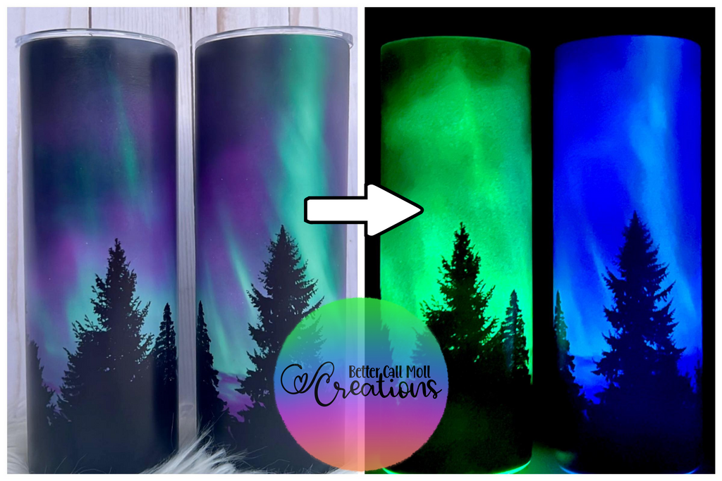 20oz Straight Glow in the Dark Sublimation tumbler with shrink wrap –  Little House Tee's